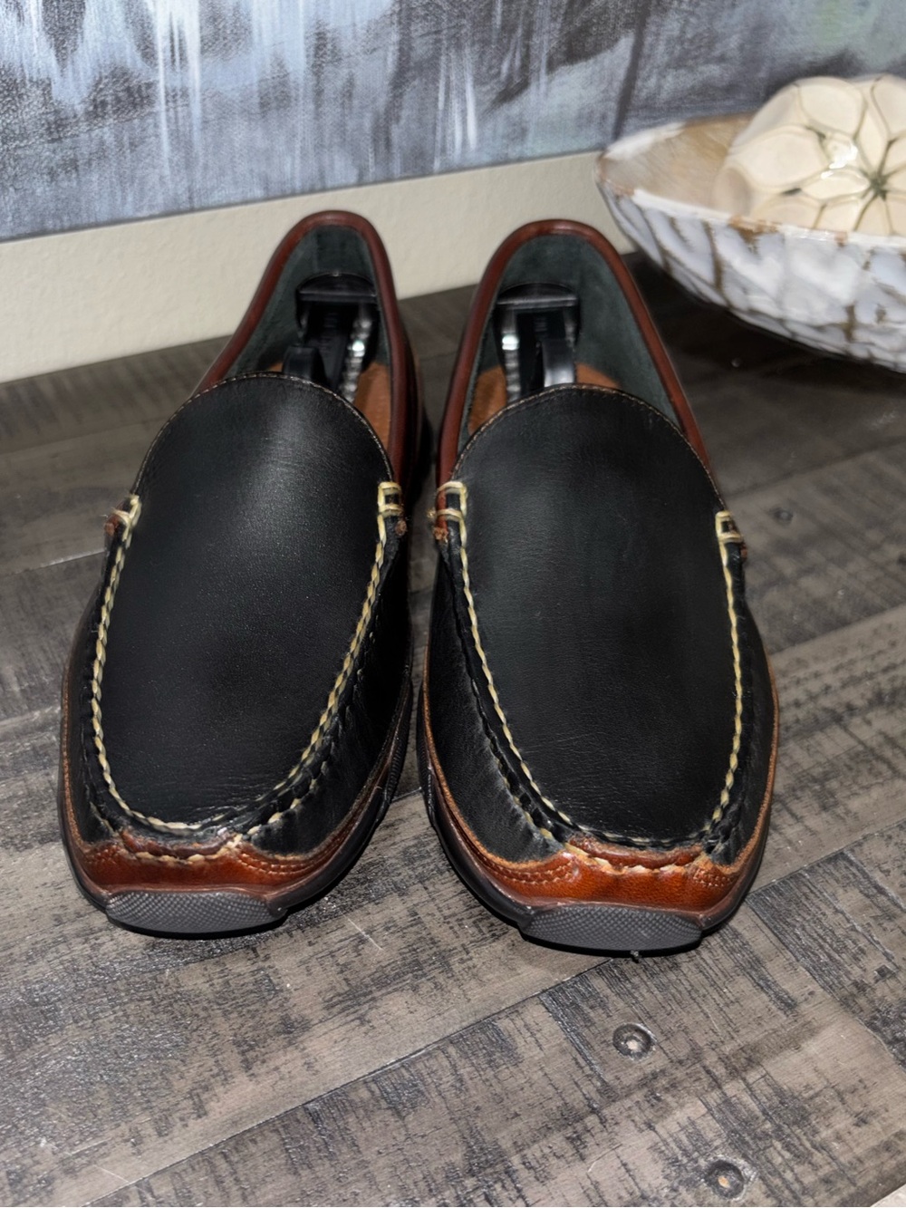 Allen Edmonds Boulder leather driving moccasins MENS - Picture 3 of 16